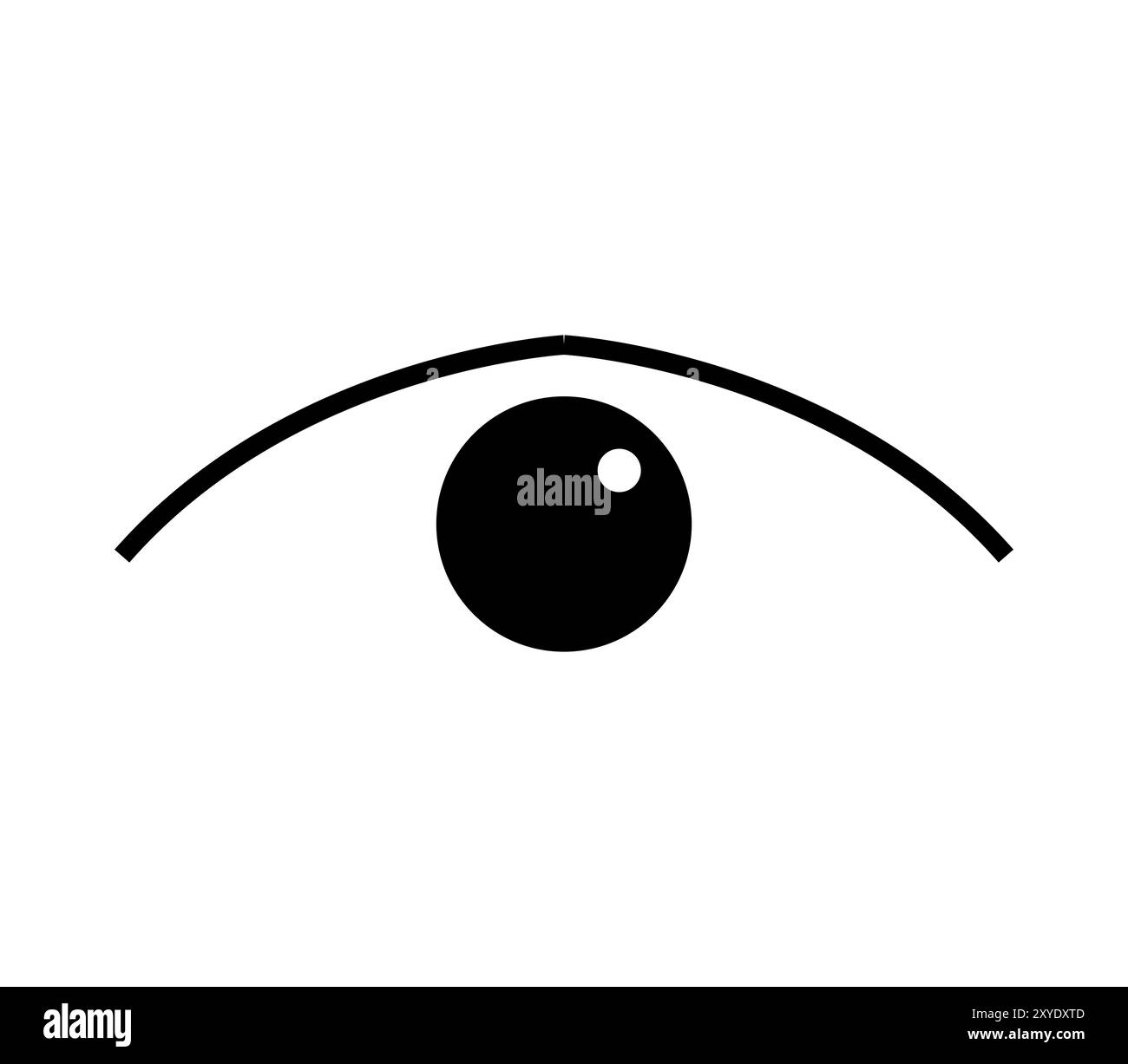 Icône d'oeil illustré dans le vecteur sur fond blanc Banque D'Images