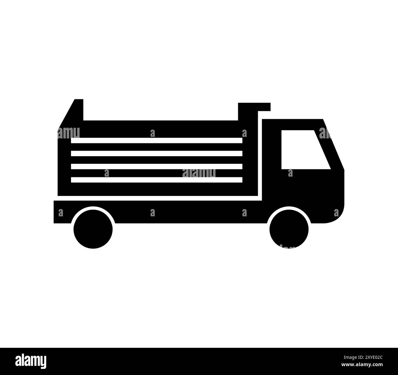 Icône de camion illustrée dans le vecteur sur fond blanc Banque D'Images