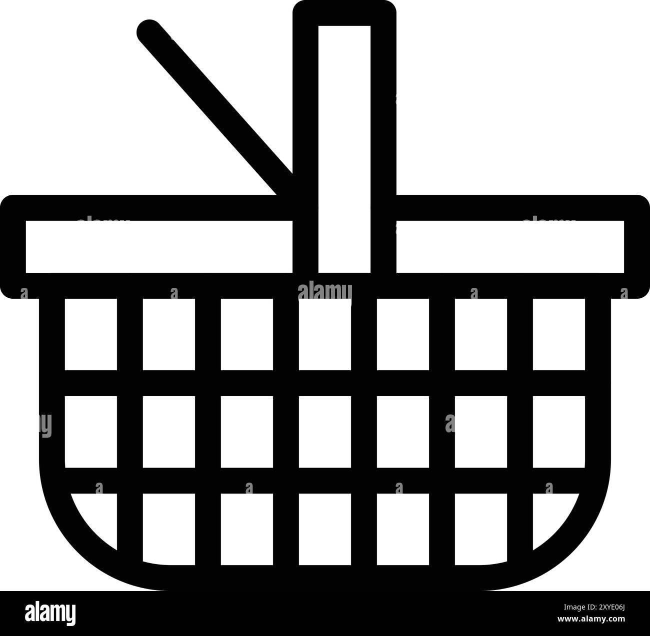 Panier pique-nique illustration de conception d'icône de vecteur Illustration de Vecteur