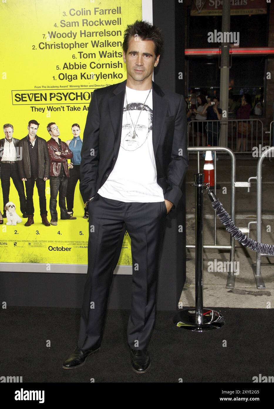 Colin Farrell lors de la première de Los Angeles de « sept psychopathes » au Mann Bruin Theatre à Westwood, États-Unis, le 1 octobre 2012 Banque D'Images