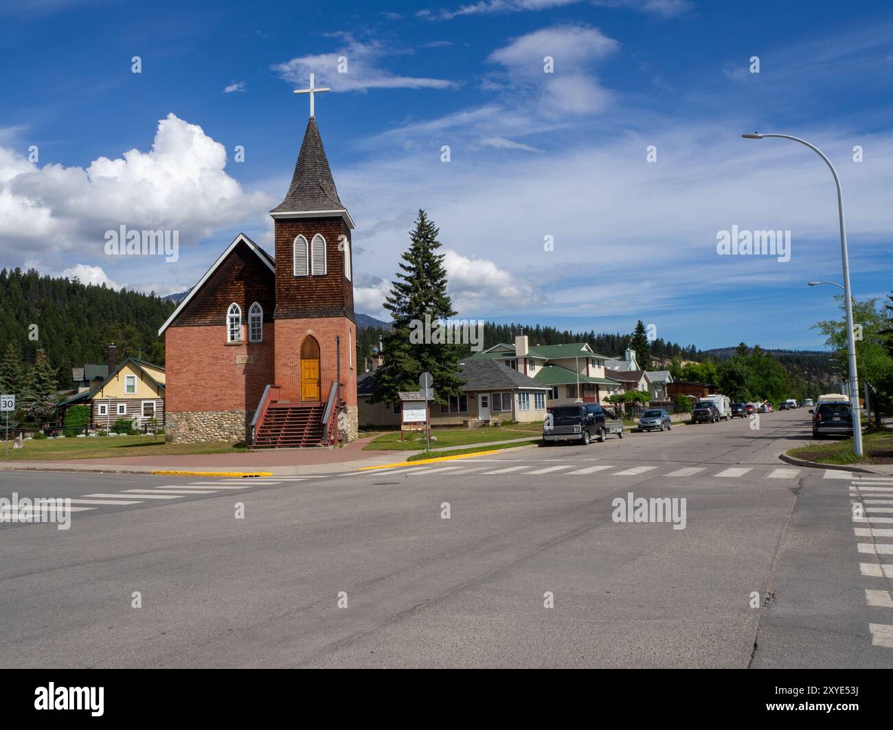 Pré-feu Jasper, Alberta, Canada Banque D'Images