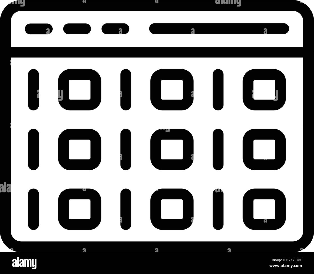 Illustration de conception d'icône de vecteur de code binaire Illustration de Vecteur
