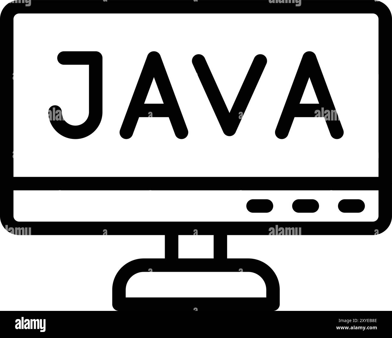 Illustration de conception d'icône de vecteur Java Illustration de Vecteur