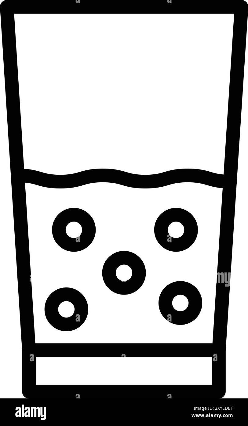 Illustration de conception d'icône de vecteur de verre d'eau Illustration de Vecteur