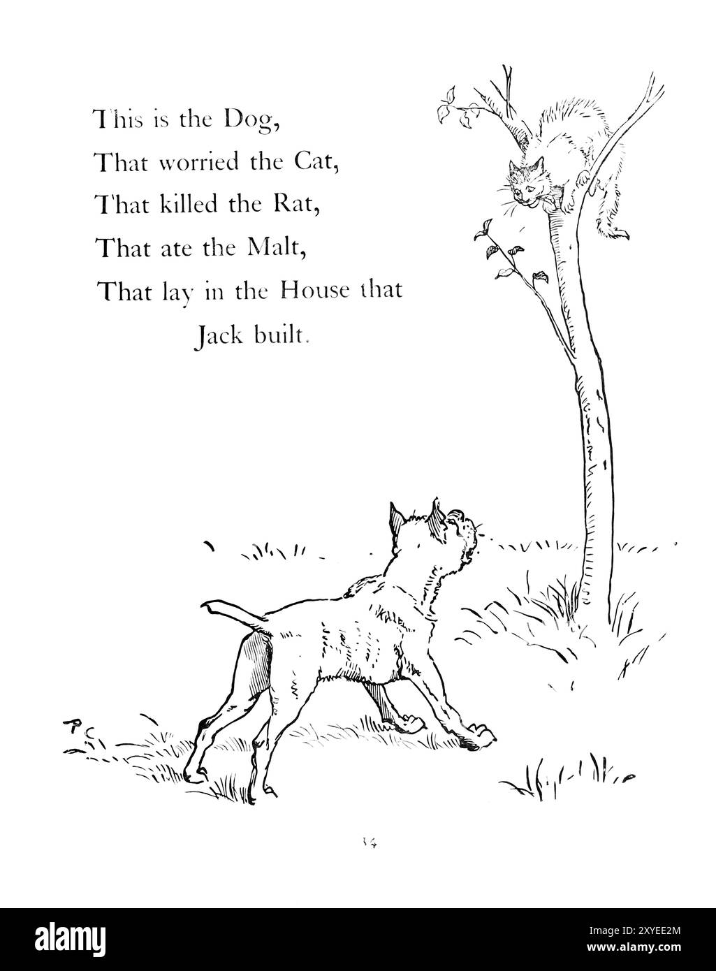 C'est la maison que Jack construit par Randolph Caldecott a publiée en 1887 Banque D'Images