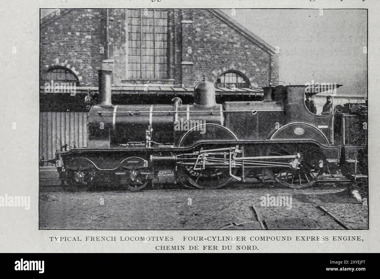 LOCOMOTIVES FRANÇAISES TYPIQUES. Moteur express composé quatre cylindres CHEMIN DE FER DU NORD. D'après l'article L'EXPOSITION LOCOMOTIVES À L'EXPOSITION DE PARIS. Charles Rous-Marten. Tiré de l'Engineering Magazine consacré au progrès industriel volume XIX 1900 The Engineering Magazine Co Banque D'Images