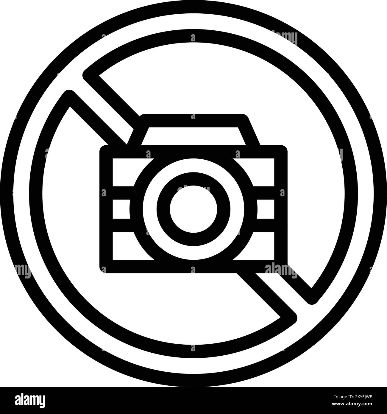 Aucune illustration de conception d'icône de vecteur de caméra Illustration de Vecteur