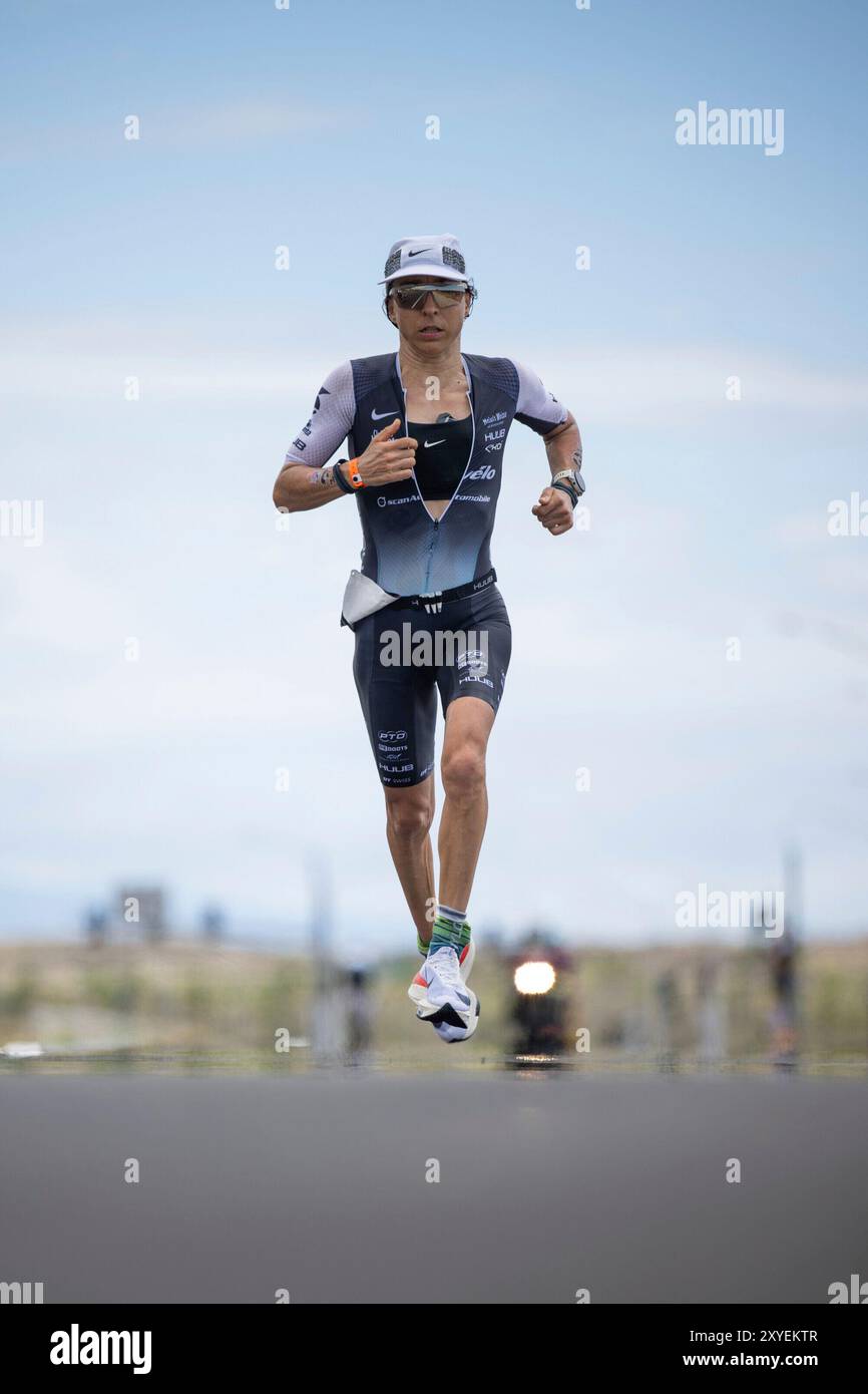 Kailua Kona, Vereinigte Staaten. 15 octobre 2023. Anne Haug (GER), Ironman World Championship Hawaii 2023, Womens Race, Kailua-Kona (USA), 14.10.2023 crédit : dpa/Alamy Live News Banque D'Images