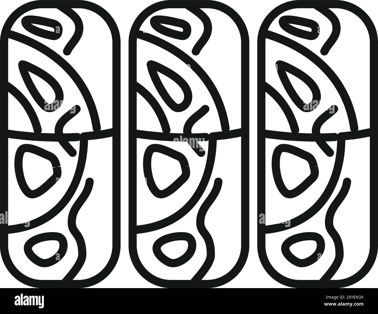 Icône vectorielle simple de trois rouleaux de printemps avec de la sauce, un plat asiatique classique Illustration de Vecteur