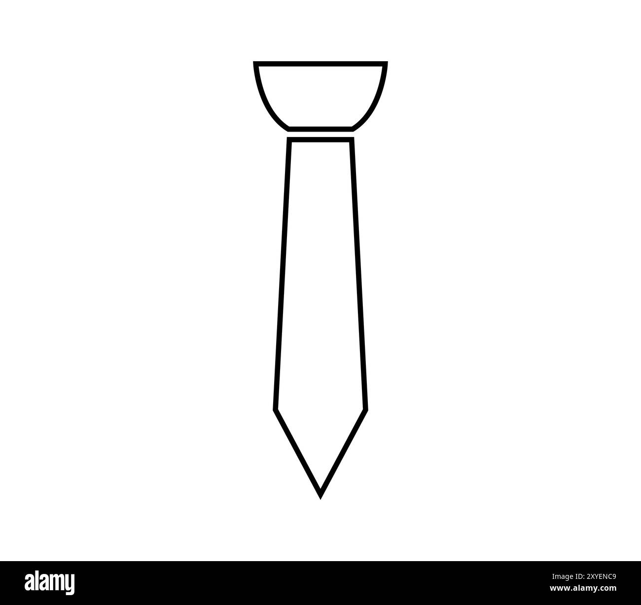 Icône de cravate illustrée dans le vecteur sur fond blanc Banque D'Images