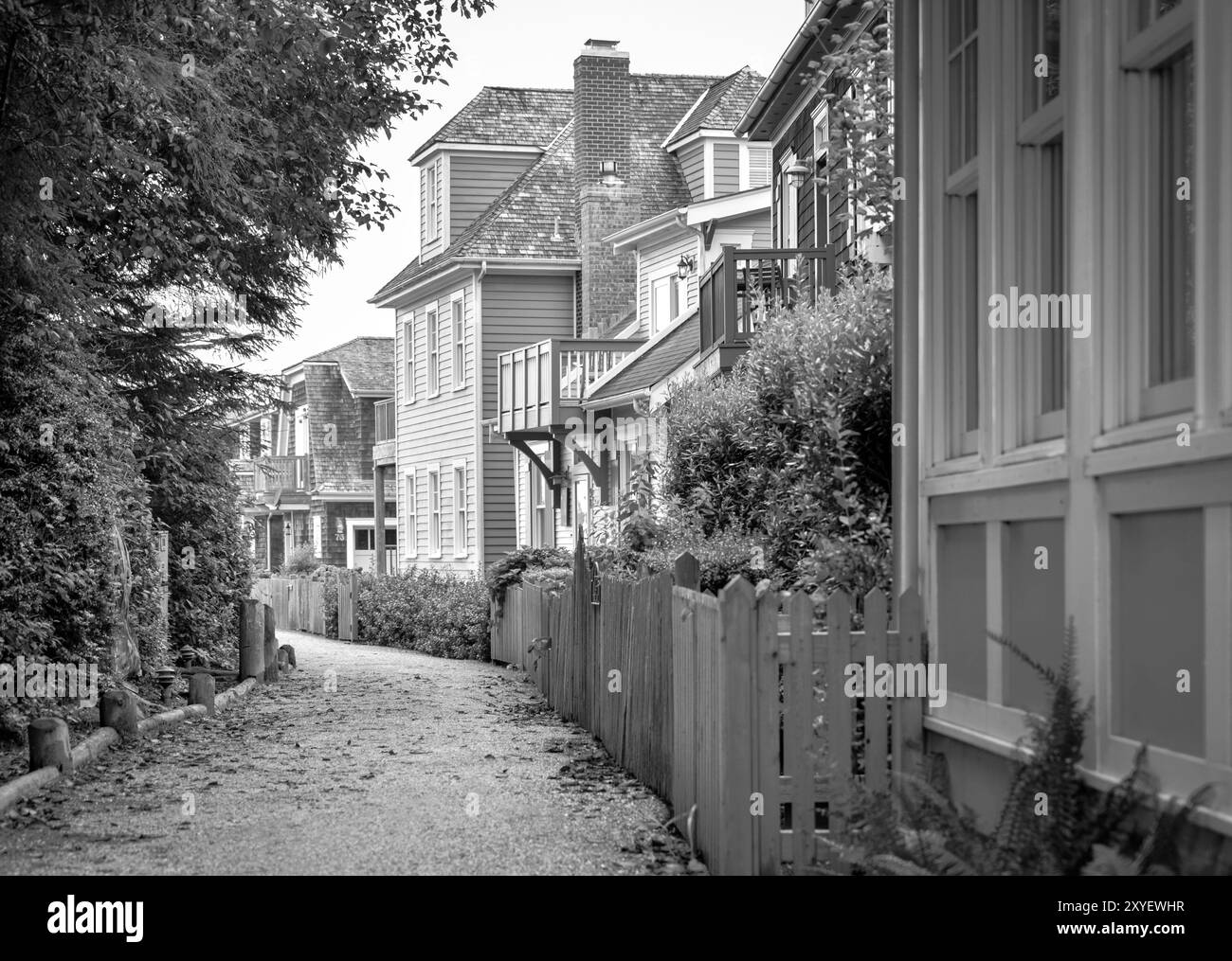 Quartier dans une petite ville balnéaire Banque D'Images