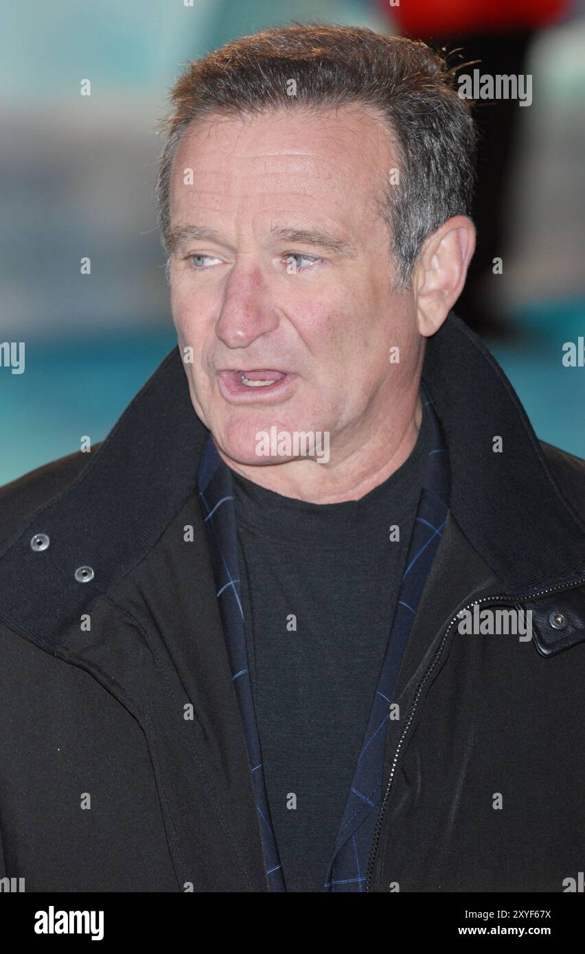 Robin Williams, Happy Feet, Londres, Royaume-Uni Banque D'Images