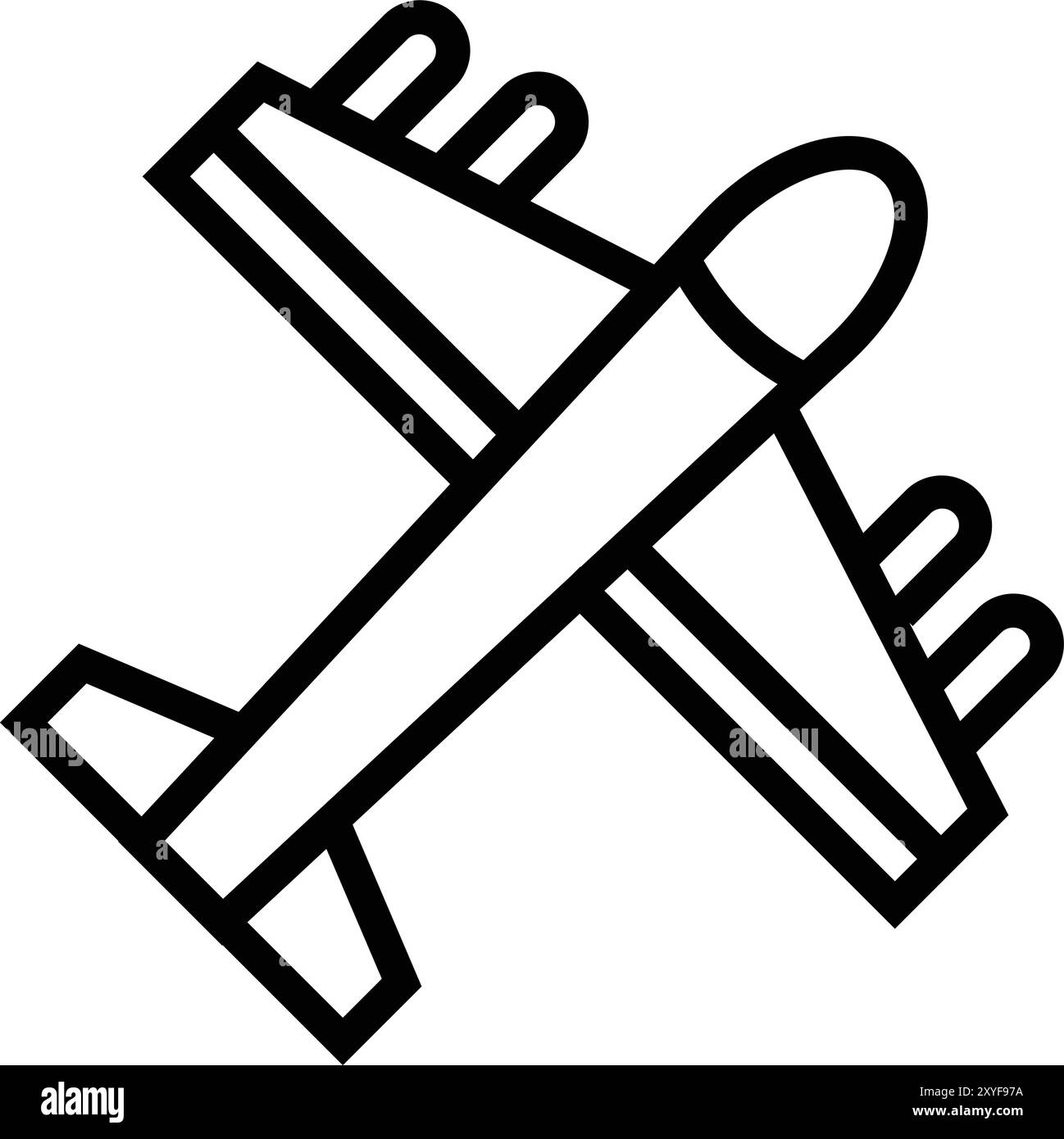 Illustration de conception d'icône de vecteur d'avion Illustration de Vecteur