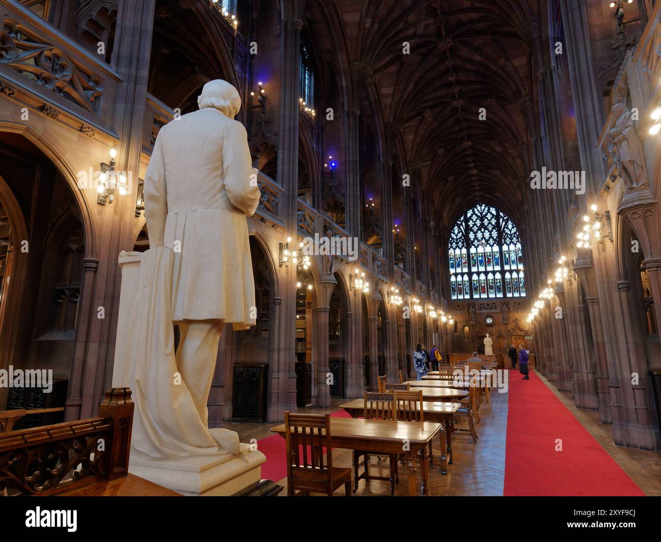 Intérieur du John Rylands Research Institute and Library à Manchester, Angleterre. 28 août 2024 Banque D'Images