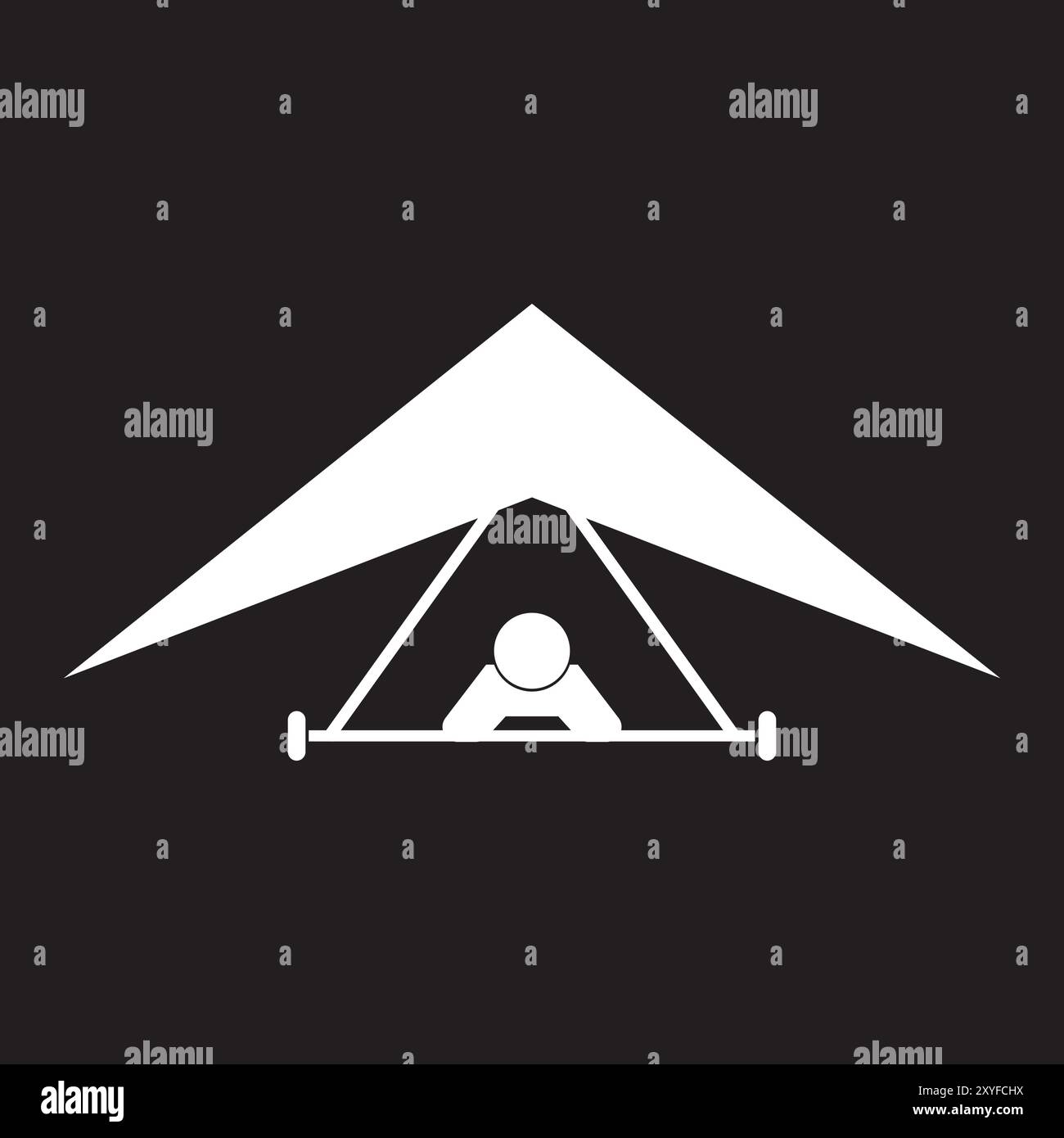 conception de symbole d'illustration vectorielle d'icône suspendue de glisse Illustration de Vecteur