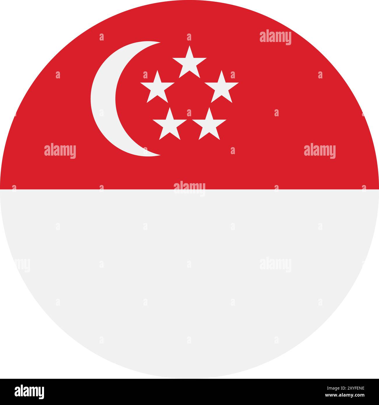 Illustration vectorielle de drapeau de Singapour Illustration de Vecteur