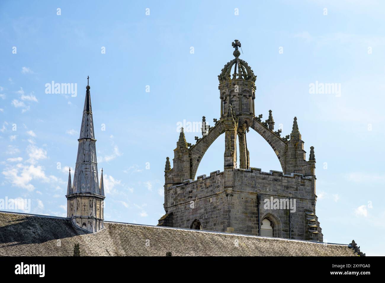 Crown Spire sur le campus du King's College de l'Université d'Aberdeen, Écosse, Royaume-Uni, Europe Banque D'Images
