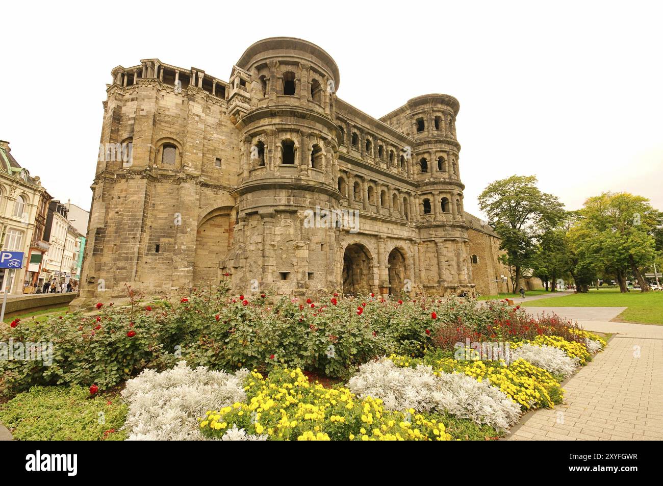 Porta Nigra de Trèves 03 Banque D'Images