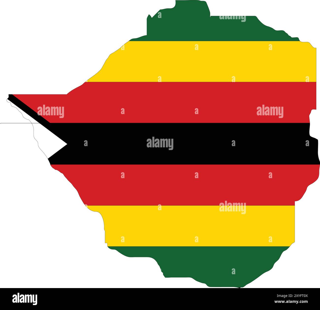 Drapeau du Zimbabwe sur la carte, carte du Zimbabwe avec drapeau, carte du pays, carte du Zimbabwe avec drapeau, drapeau de la nation Zimbabwe Illustration de Vecteur