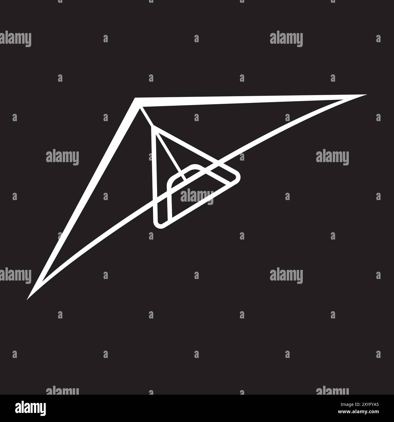 conception de symbole d'illustration vectorielle d'icône suspendue de glisse Illustration de Vecteur