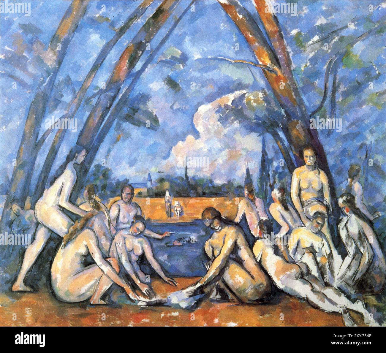 Les grandes Baigneuses, par Paul Cézanne, les grands baigneurs, 1898-1905 Banque D'Images