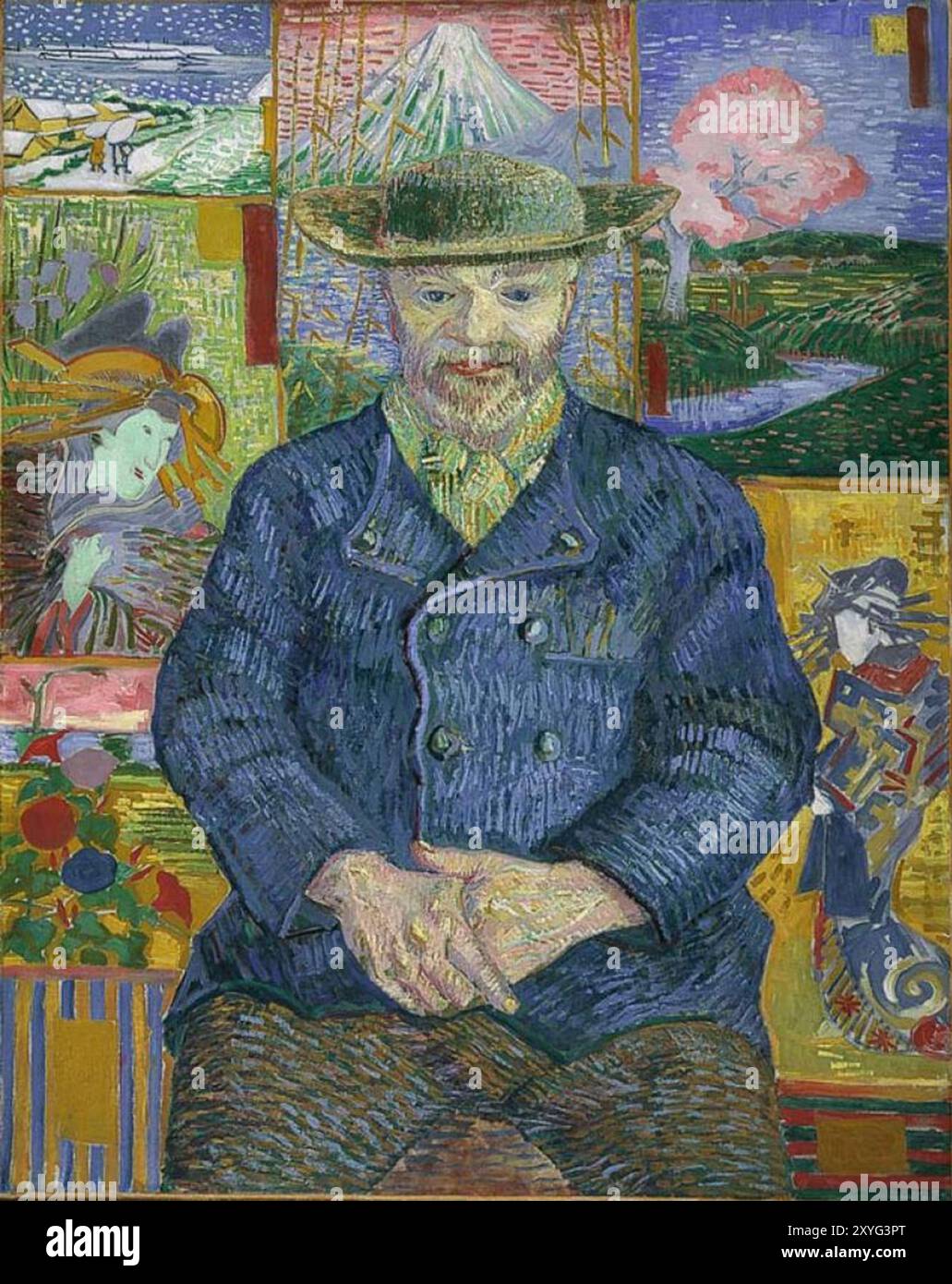 Van Gogh - Portrait de Pere Tanguy 1887-8 Banque D'Images