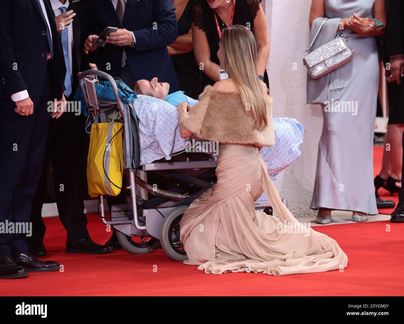 VENISE, ITALIE - AOÛT 29 : Angelina jolie assiste à un tapis rouge pour 'Maria' lors du 81e Festival international du film de Venise le 29 août 2024 à Venise, Italie. Banque D'Images