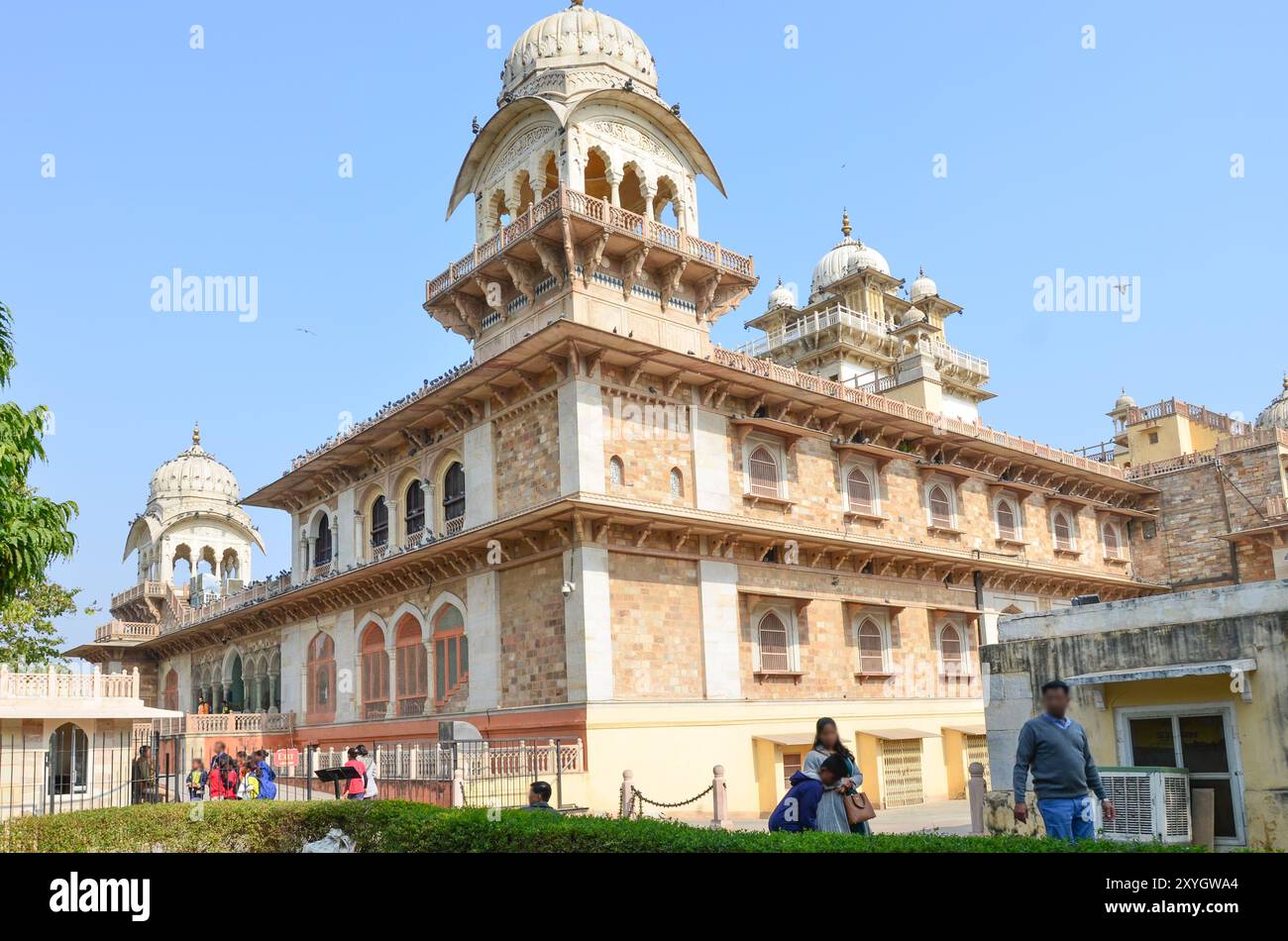 Belle architecture du Musée Albert Hall à Jaipur, Inde Banque D'Images