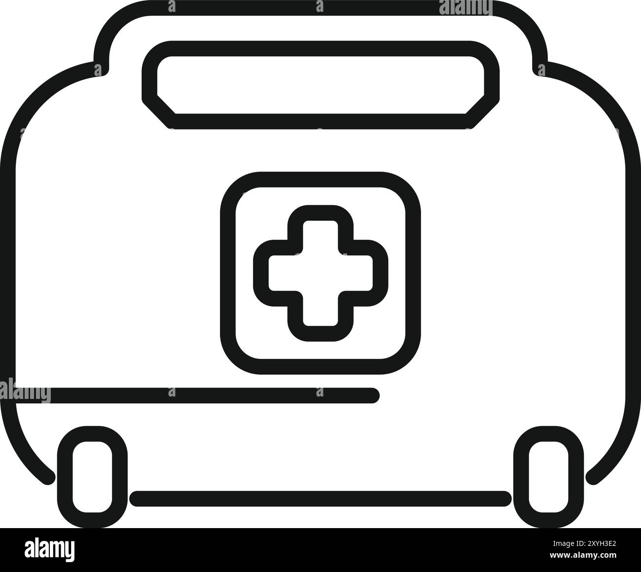 Cette icône simple de trousse de premiers soins représente le concept de préparation aux situations d'urgence Illustration de Vecteur