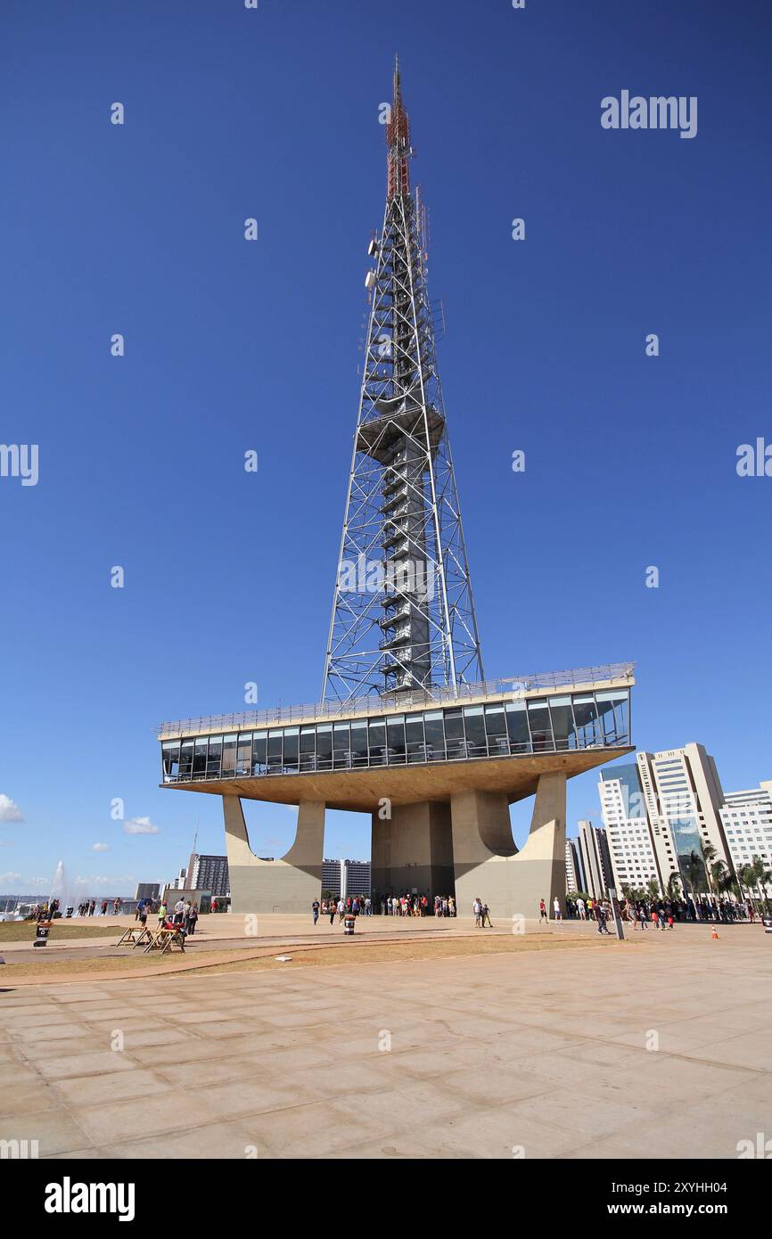 Brasilia, Brésil - 7 juin. 2014 : Tour de télévision de Brasilia Banque D'Images