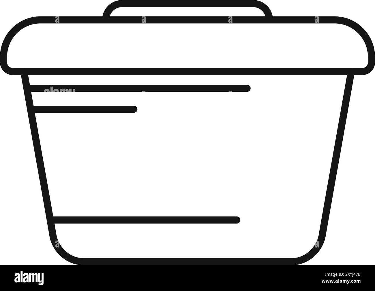 Cette simple icône de boîte à lunch représente le stockage des aliments ou la préparation des repas Illustration de Vecteur