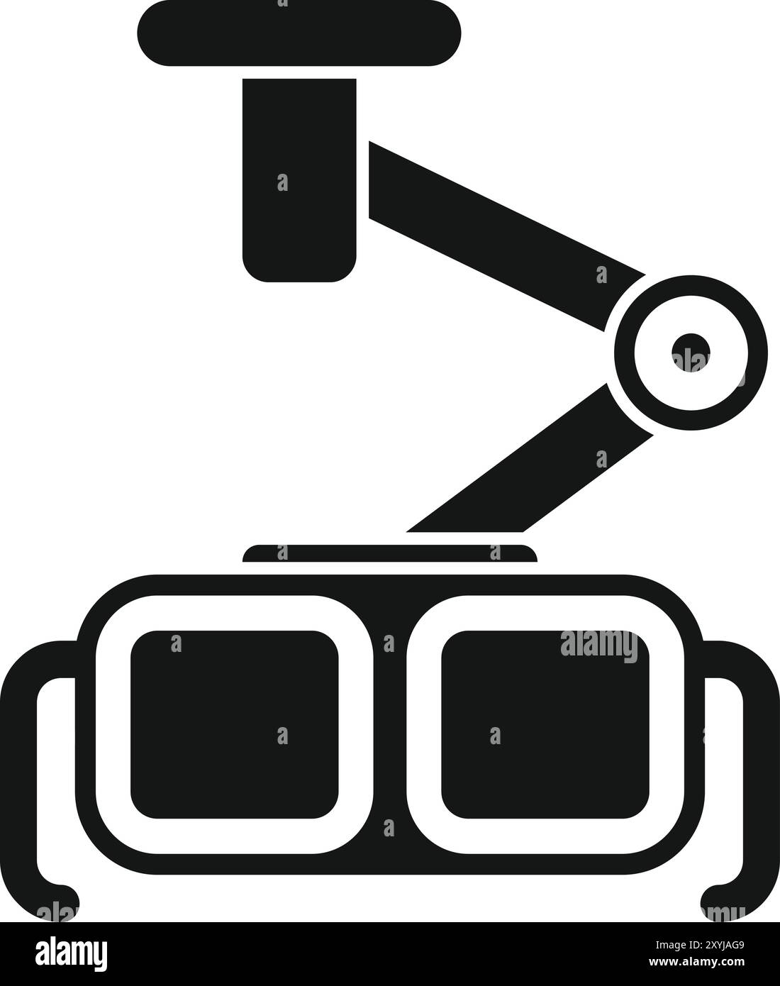 Cette icône vectorielle simple représente l'équipement médical utilisé pour les examens de la vue Illustration de Vecteur