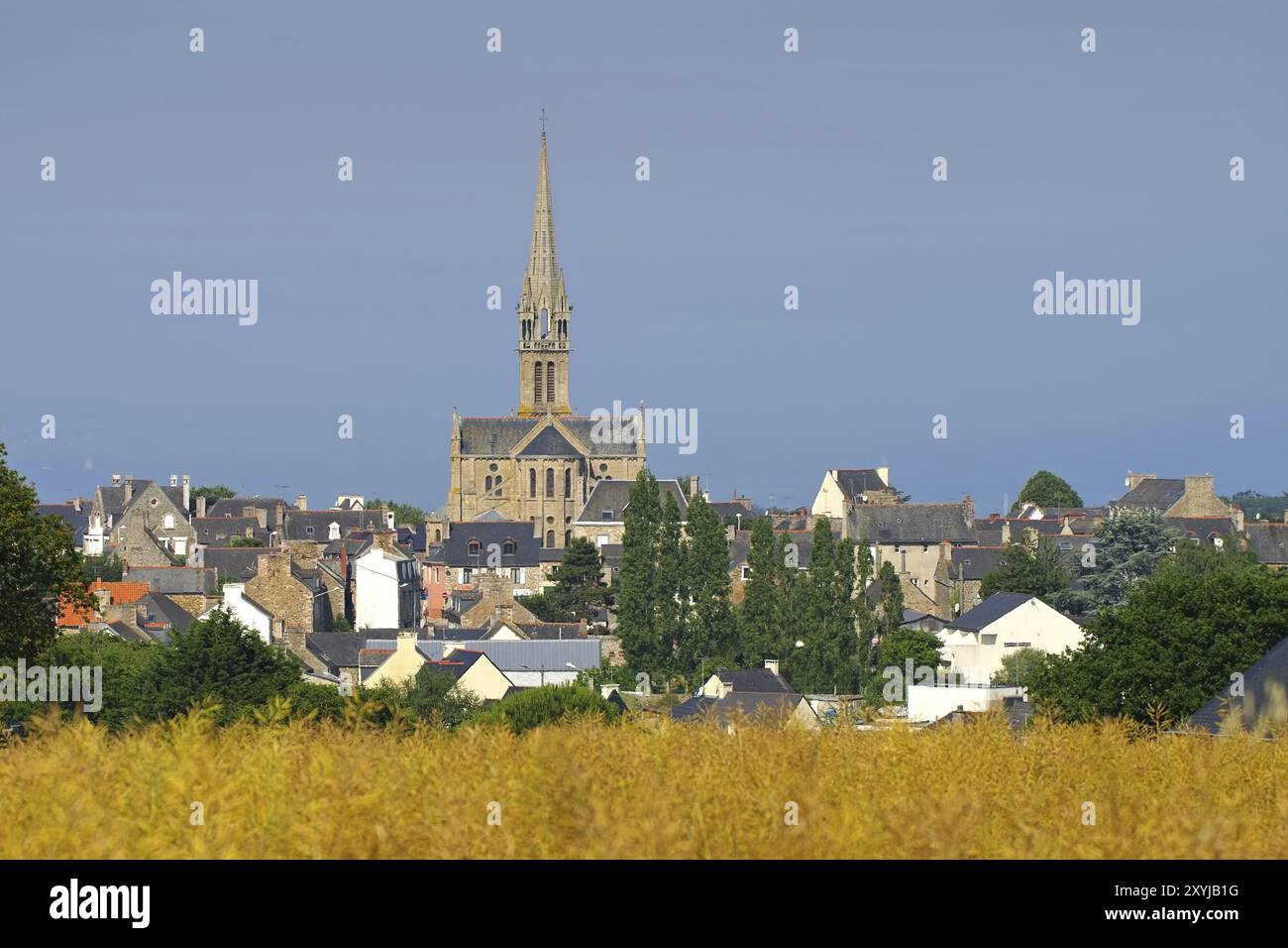 Pleneuf-Val-André en Bretagne, France, la ville Pleneuf-Val-André en Bretagne, France, Europe Banque D'Images