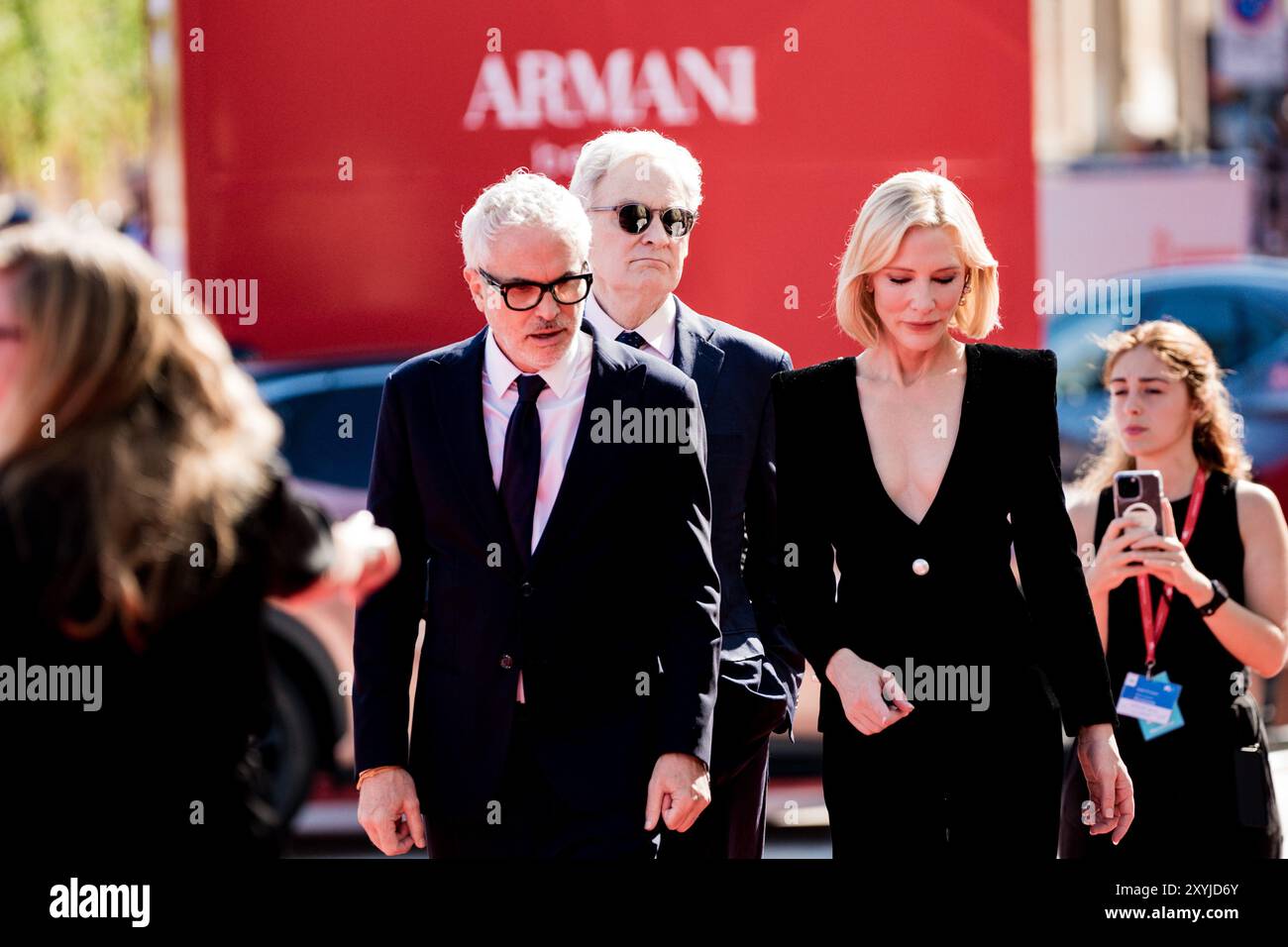 VENISE, ITALIE - AOÛT 29 2024 - Cate Blanchett et Alfonso Cuaron assistent au tapis rouge de "Disclaimer" au 81e Festival du film de Venise 2024 (photo : Gio Banque D'Images