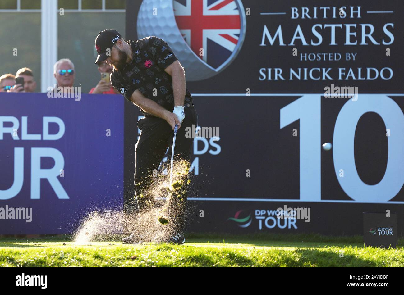 Tyrrell Hatton fait ses débuts au 10e jour des Betfred British Masters au Belfry, Sutton Coldfield. Date de la photo : vendredi 30 août 2024. Banque D'Images