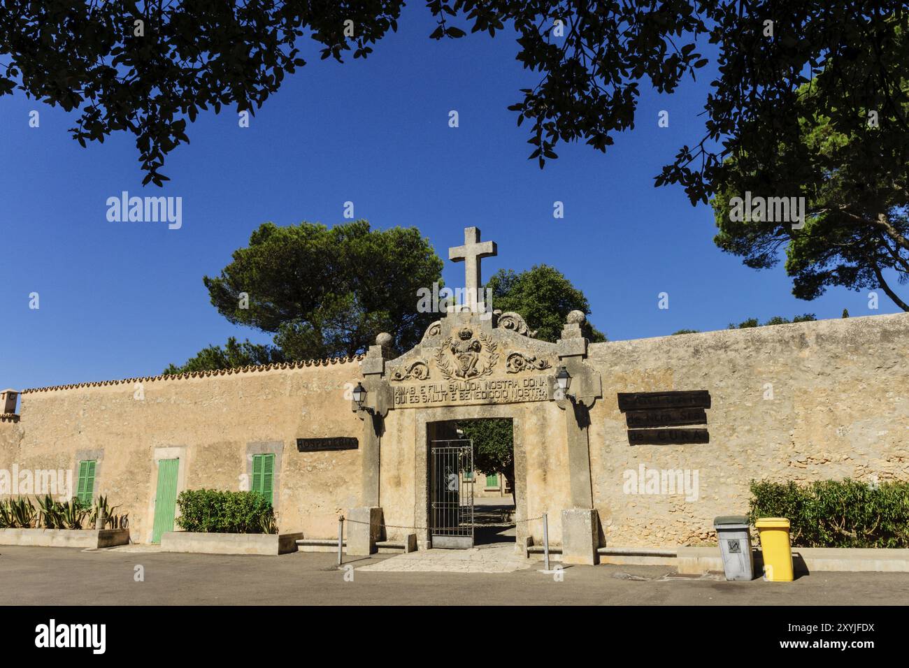 Sanctuaire de Nostra Senyora de Cura, situé dans le Puig de Cura, Pla de Mallorca, Majorque, Îles Baléares, Espagne, Europe Banque D'Images