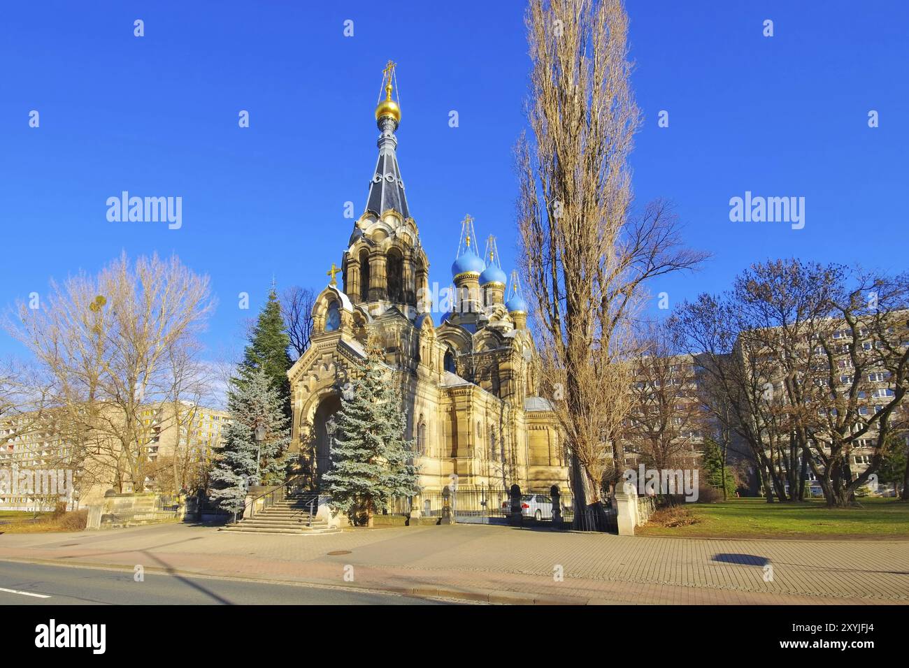 Eglise orthodoxe russe de Dresde, Eglise orthodoxe russe de Dresde, Allemagne, Europe Banque D'Images