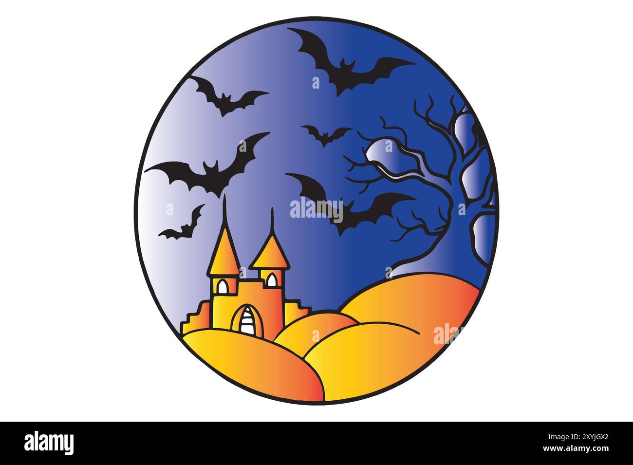 Vecteur de logo T-shirt d'Halloween Illustration de Vecteur