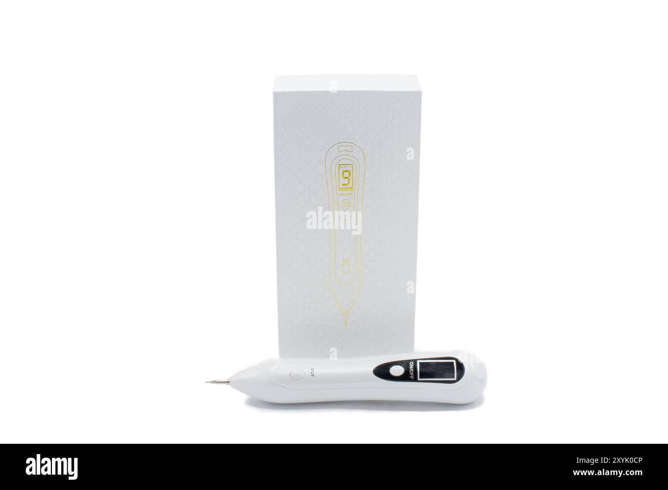 Stylo fibroblaste plasma rechargeable, un moyen sûr et facile d'enlever les taches de peau, les grains de beauté, les taches sombres, ou toute autre imperfection de la peau, y compris les tatouages. ISO Banque D'Images