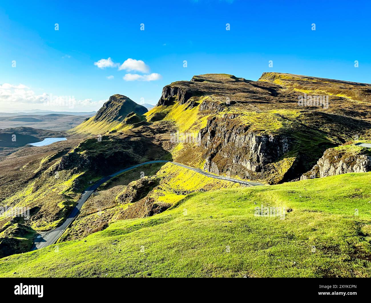 Vues depuis le Quiraing au printemps Banque D'Images