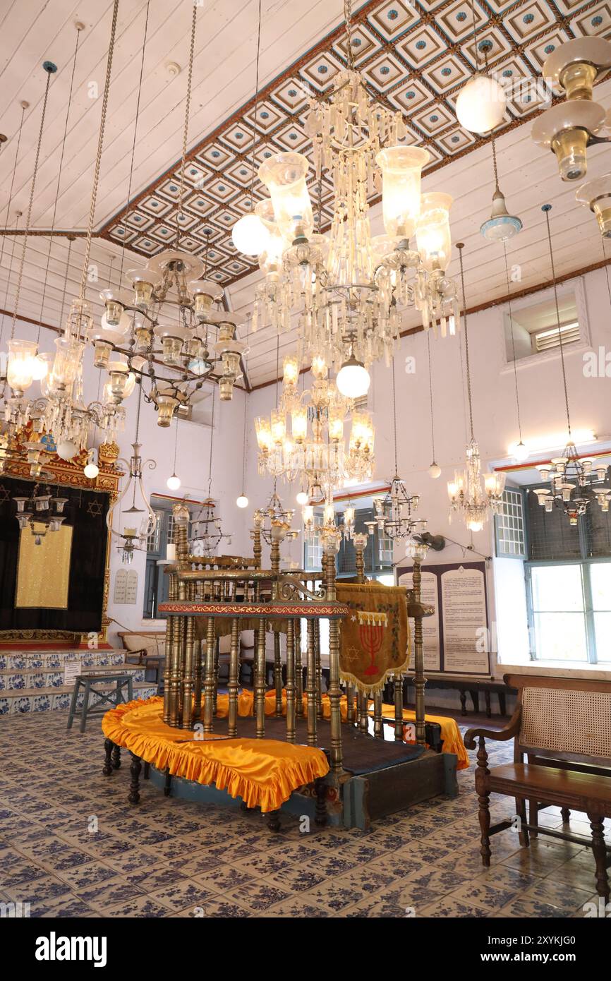 Synagogue Paradesi, Kochi Banque D'Images