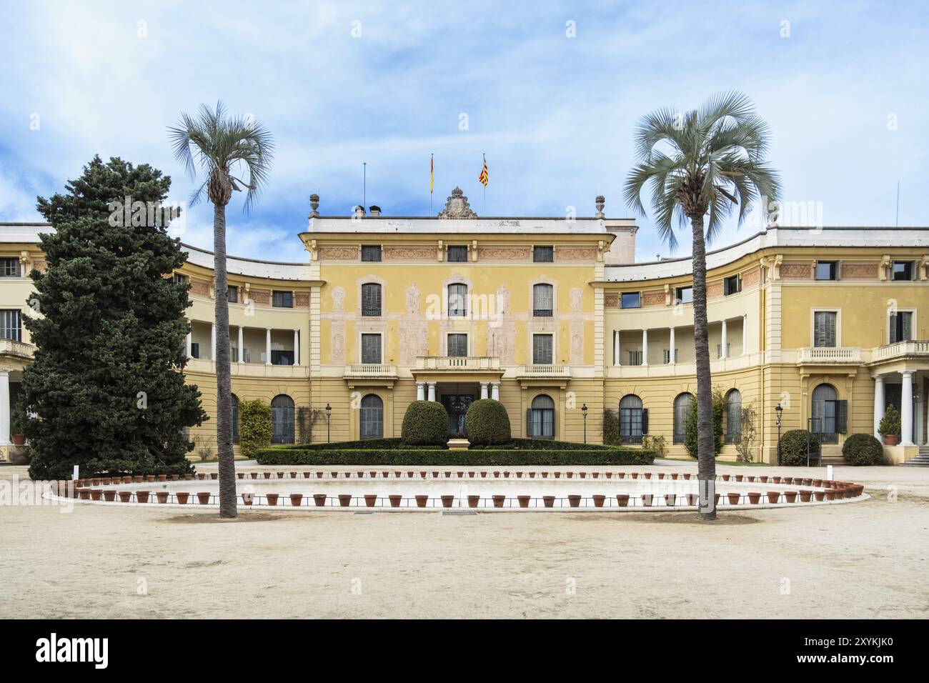 Palais royal de Pedralbes à Barcelone, Espagne, Europe Banque D'Images