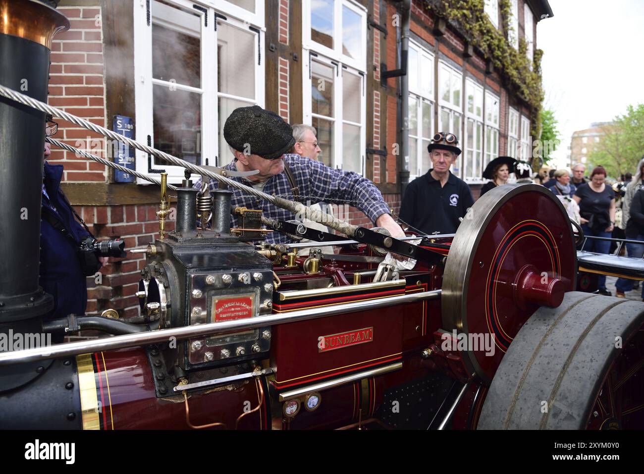 Europe, Allemagne, basse-Saxe, région métropolitaine de Hambourg, ville hanséatique de Buxtehude, Festival Steampunk, les éléments du steampunk sont vapeur et cogw Banque D'Images