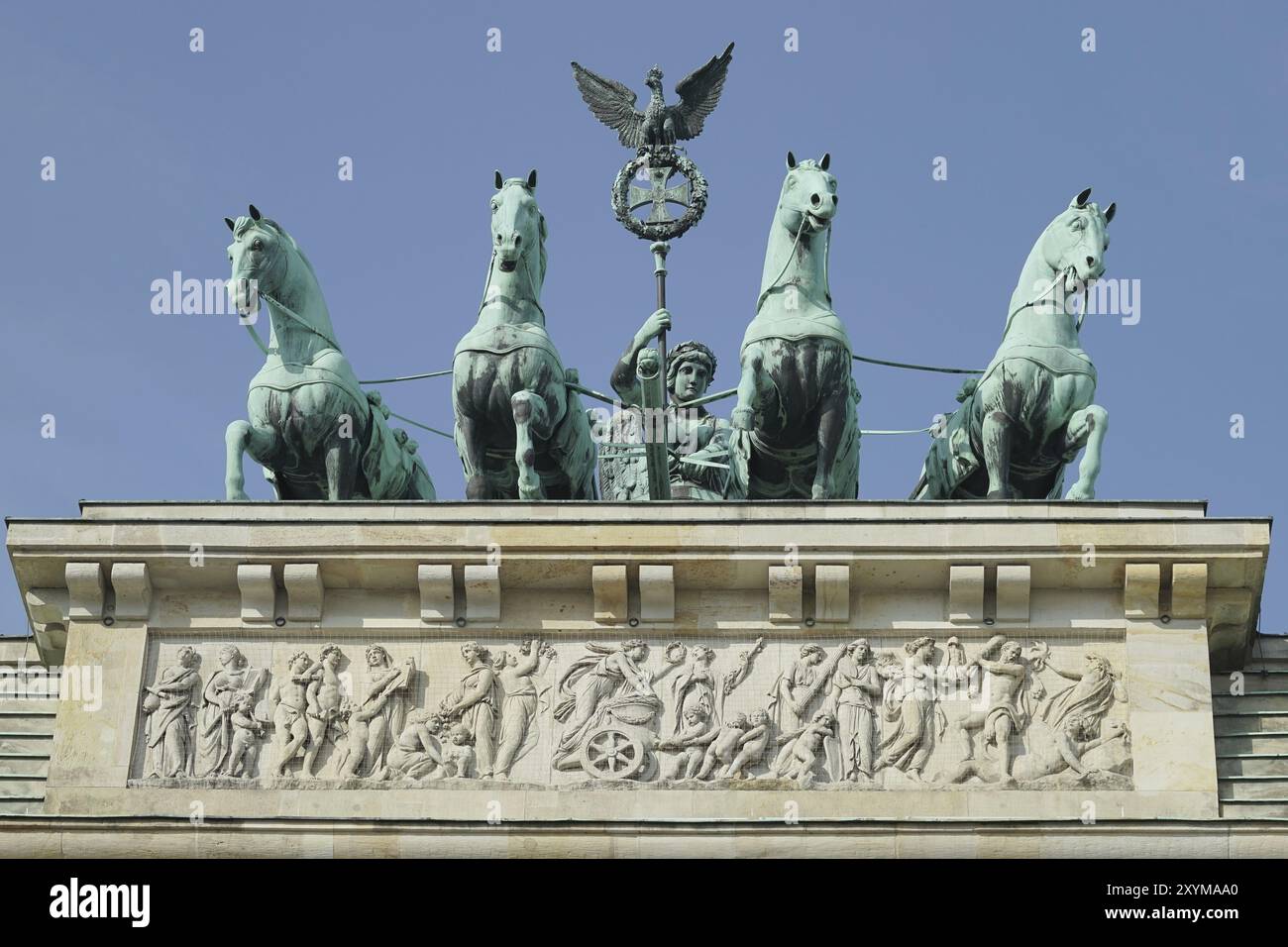 Berlin Allemagne, 2014. Le monument de la porte de Brandebourg à Berlin Banque D'Images