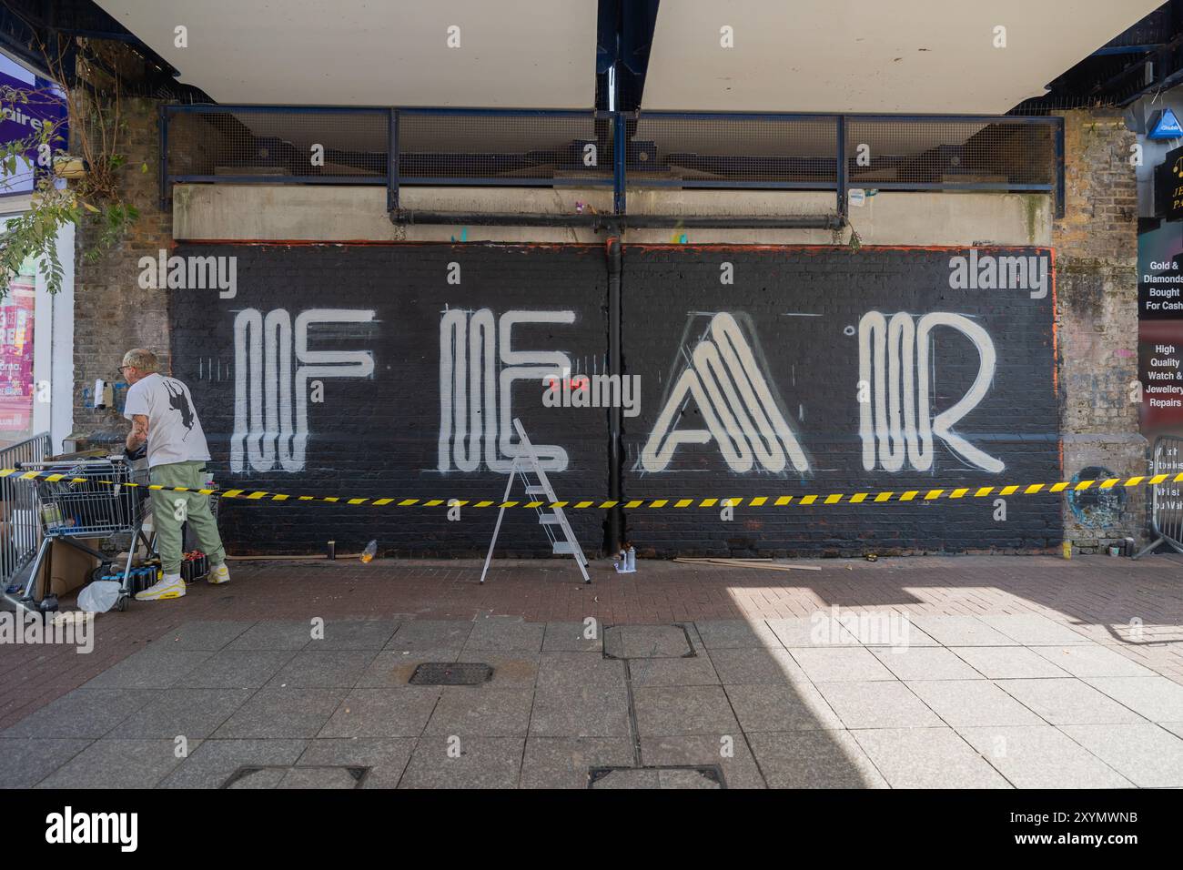 Southend on Sea, Royaume-Uni. 30 août 2024. City Jam ouvre officiellement, avec plus de 200 artistes du monde entier peignant des peintures murales sur des expositions temporaires et des bâtiments dans tout le centre-ville. L'événement dure trois jours. Penelope Barritt/Alamy Live News Banque D'Images