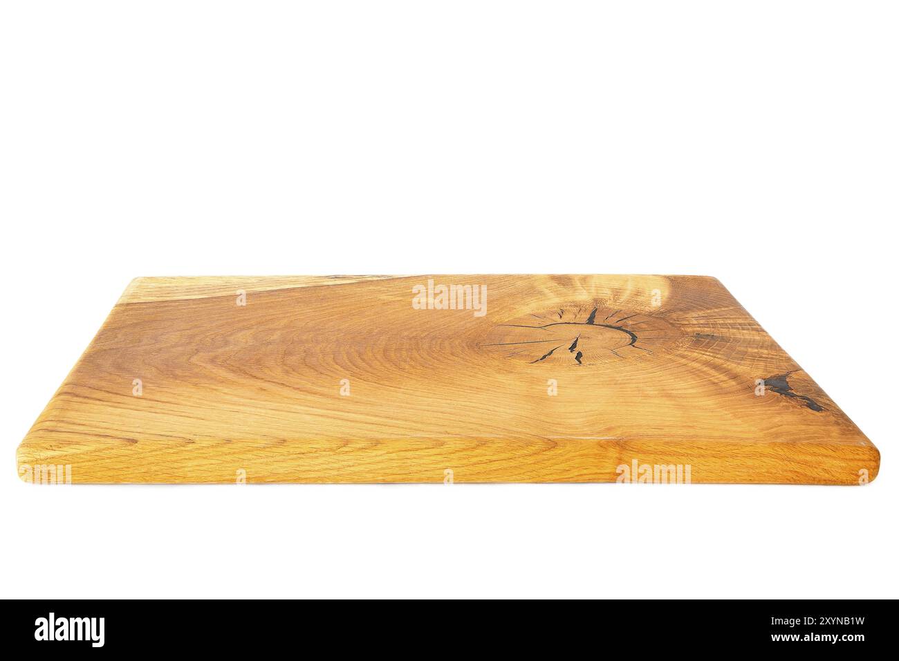 Planche en bois sur fond blanc Banque D'Images