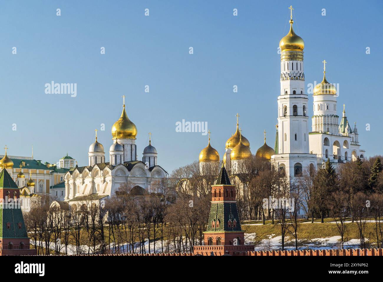 Les cathédrales du Kremlin de Moscou, Russie, Europe Banque D'Images