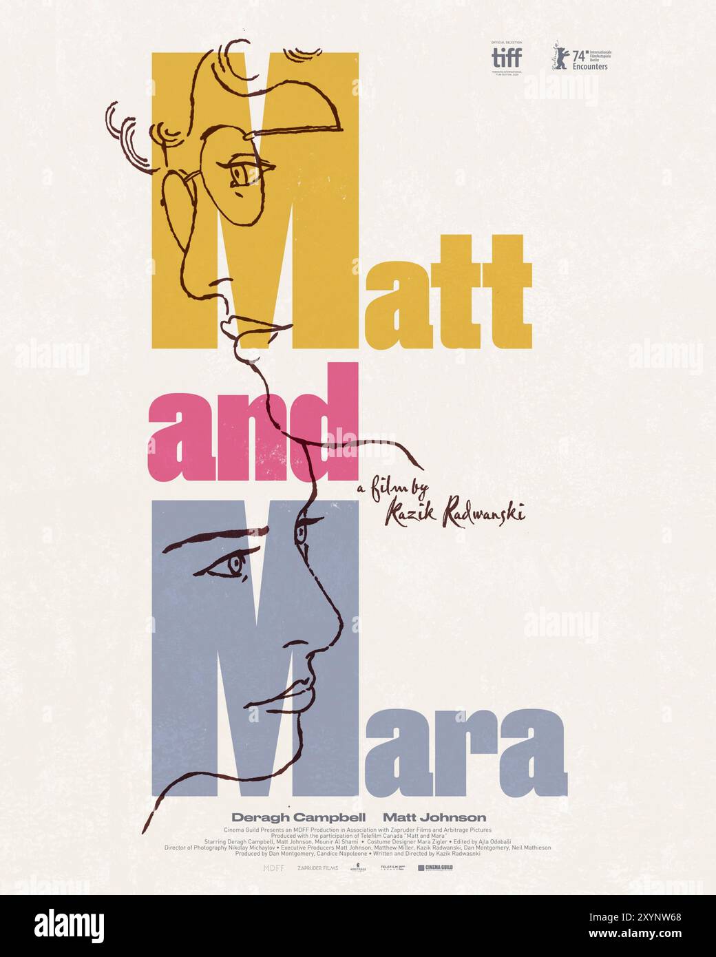 Matt et Mara (2024) réalisé par Kazik Radwanski et mettant en vedette Matt Johnson, Simon Reynolds et Deragh Campbell. Une jeune professeure lutte dans son mariage, pour rencontrer Matt, un homme de son passé qui erre sur son campus universitaire. Affiche publicitaire AMÉRICAINE ***USAGE ÉDITORIAL SEULEMENT ***. Crédit : BFA / The Cinema Guild Banque D'Images