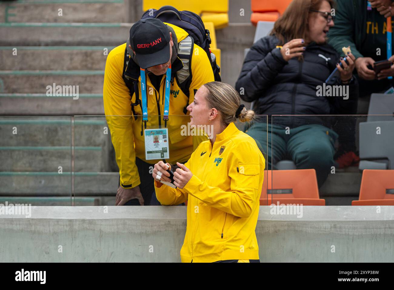 Chantal RIMKE (LC Jena), ALLEMAGNE, poids mis femmes PER, Leichtathletik, Athlétisme, Championnats du monde d'athlétisme U20 Lima 24, Leichtathletik Weltmeisterschaften, 30.08.2024, Foto : Eibner-Pressefoto/Jan Papenfuss Banque D'Images