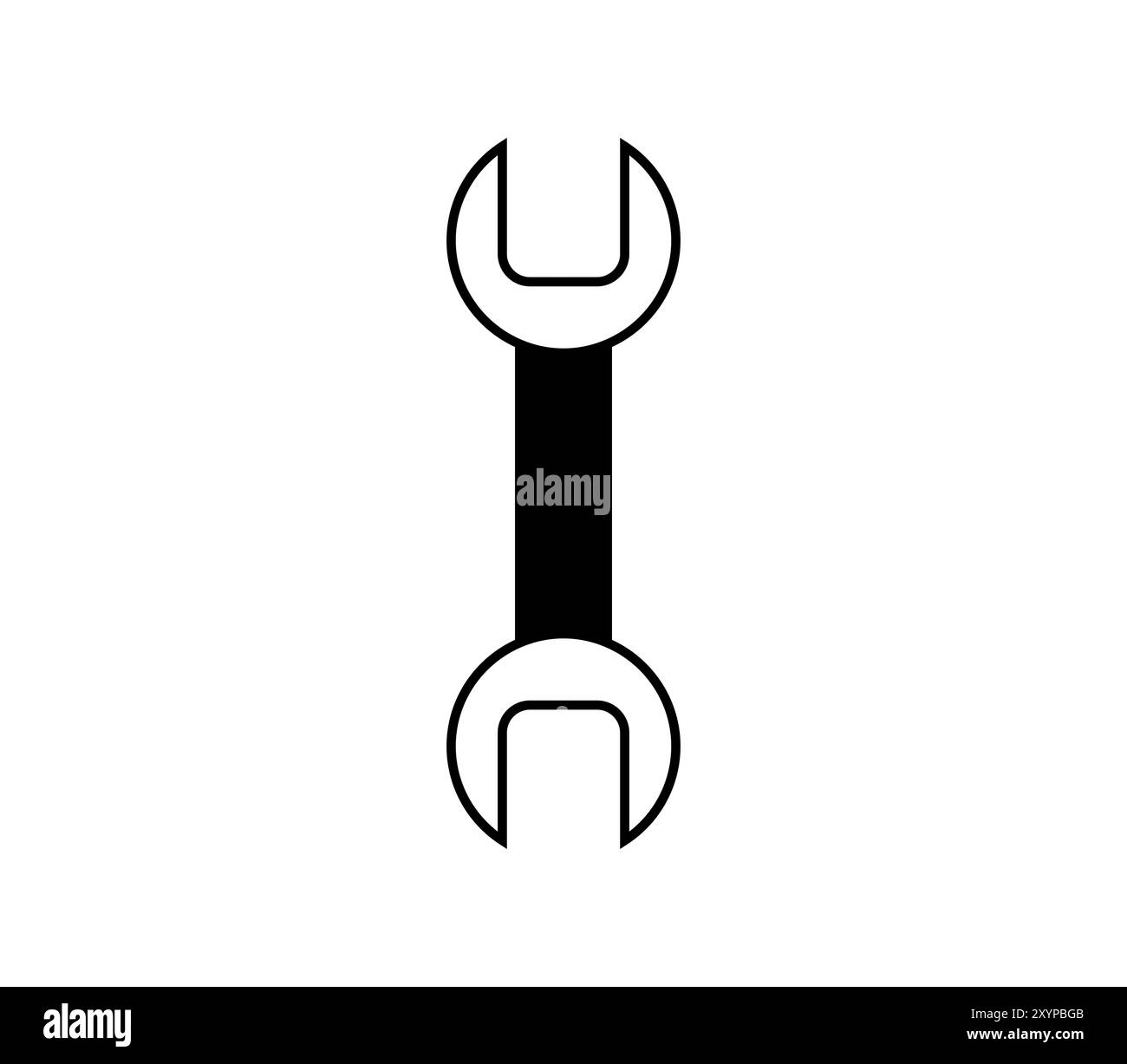 Icône de clé illustrée dans le vecteur sur fond blanc Banque D'Images